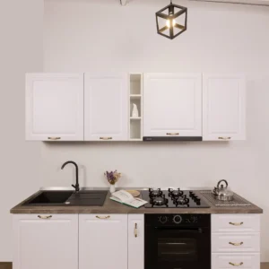 Bucătărie Modulară Completă Compact 1 – Eleganță Clasică & Tehnologie Premium