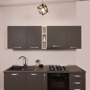 Bucătărie Modulară Completă Compact 3 – Design Urban & Contrast Antracit